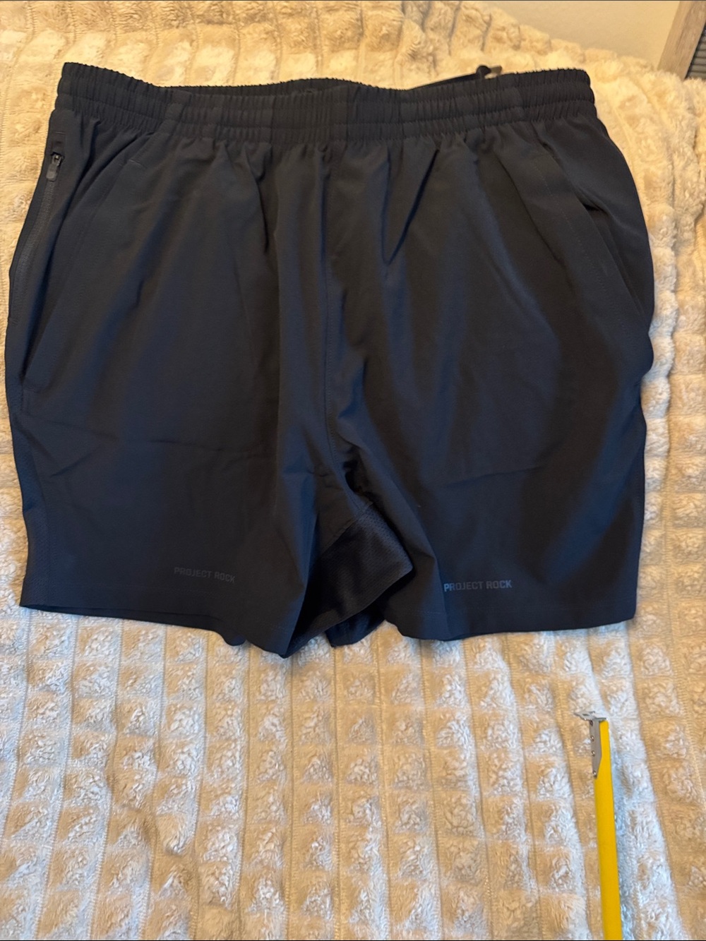 Project Rock Men's Black Performance Shorts under armour